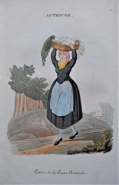 L'Autriche, Costumes, Mœurs et Usages des Autrichiens. Suite de gravures coloriées avec leurs explications.. EYRIES, J.-B.-B.