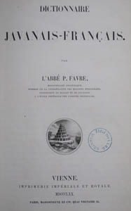 Dictionnaire javanais-français.
