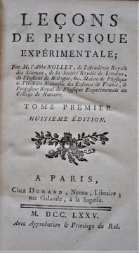 Leçons de physique expérimentale.. NOLLET (Jean-Antoine, abbé)