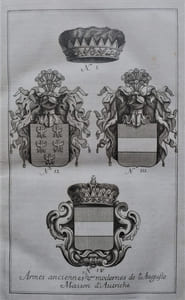 Histoire générale de l’Auguste Maison d’Autriche contenant une description exacte de tous les Empereurs, Rois, Ducs, Archiducs et autres Princes, tans ecclésiastiques que séculiers ; l’acquisition de tous leurs Royaumes, Principautés et pays héréditaires, leurs guerres, traités de paix, alliances et mariages, depuis son origine jusqu’à présent, ornée de tous les portraits des Princes qui sont parvenues à l’âge de la majorité ; Tirée de plusieurs Auteurs anciens & modernes, & redigée selon l’ordre du tems. Tome 1, 2 et 3. 
