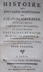 Histoire des chevaliers hospitaliers de S. Jean de Jérusalem, appelés depuis chevaliers de Rhodes, et aujourd'hui chevaliers de Malthe. Nouvelle édit. (.). 7 vol.