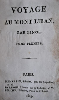 VOYAGE PAR L’ITALIE, EN EGYPTE, AU MONT-LIBAN ET EN PALESTINE, OU TERRE SAINTE. 