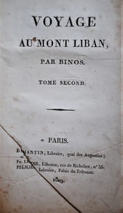 VOYAGE PAR L’ITALIE, EN EGYPTE, AU MONT-LIBAN ET EN PALESTINE, OU TERRE SAINTE.