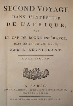 Second voyage dans l’intérieur de l’Afrique, par le cap de Bonne-Espérance, dans les années 1783, 84 et 85.. LEVAILLANT FRANÇOIS.