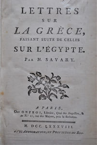Lettres sur l’Egypte, où l’on trouve le parallèle des mœurs anciennes et modernes de ses habitans, où l’on décrit l’état, le commerce, l’agriculture, le gouvernement du pays, et la descente de S. Louis à Damiette tirée de Joinville et des auteurs arabes, avec des cartes géographiques. Auquel on a joint un quatrième volume, Lettres sur la Grèce faisant suite de celles sur l’Egypte.
