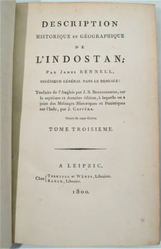 Description historique et géographique de l'Indostan, traduite de l'anglais par J.B. Bouscheseiche, sur la septième et dernière édition, à laquelle on ...