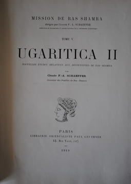 UGARITICA II. SCHAEFFER CLAUDE