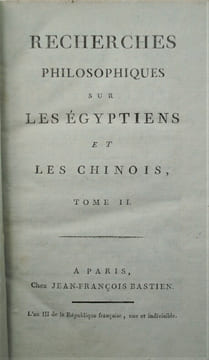 Oeuvres philisophiques de Pauw comprenant ;Recherches philosophiques sur les Américains  ou Mémoires intéressants pour servir à l'Histoire de l'Espèce ...