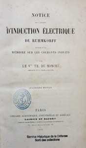 NOTICE SUR L'APPAREIL D'INDUCTION ELECTRIQUE DE RUHMKORFF