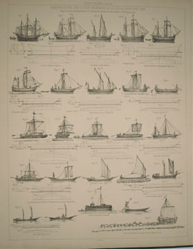 Souvenirs de Marine. Collection de plans ou dessins de navires et de bateaux anciens ou modernes existants ou disparus avec les éléments numériques ...