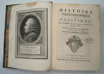 Histoire philosophique et politique des établissements et du commerce des européens dans les deux Indes.
