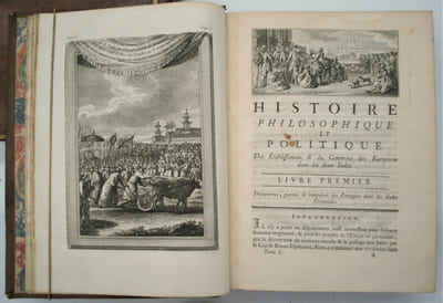 Histoire philosophique et politique des établissements et du commerce des européens dans les deux Indes.