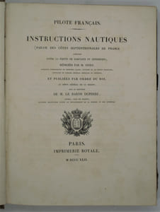 Instructions nautiques : partie des côtes septentrionales de France, comprise entre la Pointe de Barfleur et Dunkerque 