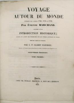 Voyage autour du monde, pendant les années 1790, 1791, et 1792, précédé d'une introduction historique, auquel on a joint des recherches sur les terres ...