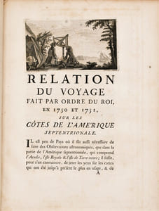 Voyage fait par ordre du Roi en 1750 et 1751, dans l'Amérique septentrionale, Pour rectifier les Cartes des Côtes de l'Acadie, de l'Isle Royale & de l'Isle de Terre-Neuve ; Et pour en fixer les principaux points par des Observations Astronomiques.