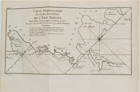 Voyage fait par ordre du Roi en 1750 et 1751, dans l'Amérique septentrionale, Pour rectifier les Cartes des Côtes de l'Acadie, de l'Isle Royale & de ...