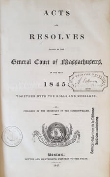 ACTS AND RESOLVES PASSED BY THE GENERAL COURT OF MASSACHUSSET IN 1845. undefined