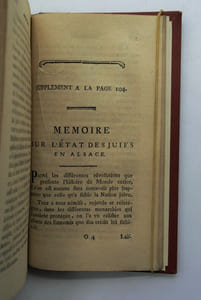 De la réforme politique des Juifs. Traduit de l'Allemand.