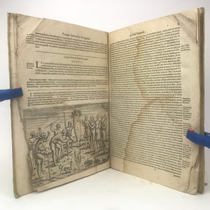Premier livre de la navigation aux Indes orientales par les hollandois et des choses à eux advenues : ensemble les conditions, les moeurs et manières de vivre des nations par eux accordées, plus les monnoyes, épices etc 