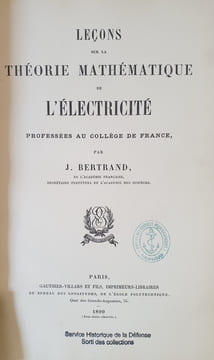 LECONS SUR LA THEORIE MATHEMATIQUE DE L'ELECTRICITE. BERTRAND