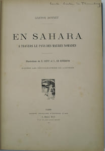 En Sahara. A travers le pays des Maures nomades