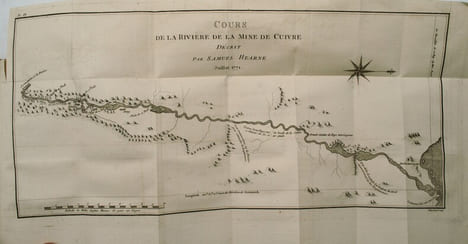 Voyage de Samuel Hearne , du fort du Prince de Galle , situé dans la baie de l’Hudson à l’océan nord. HEARNE , Samuel