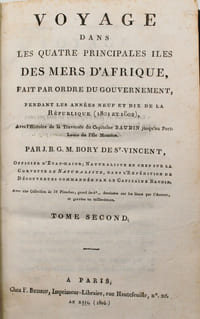 Voyage dans les quatre principales îles des mers d'Afrique fait par ordre du Gouvernement pendant les années neuf et dix de la république avec l'histoire de la traversée du capitaine Baudin jusqu'au Port-louis de l'Île Maurice