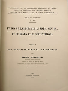 Études géologiques sur le Maroc Central et le Moyen Atlas Septentrional 