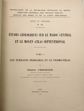 Études géologiques sur le Maroc Central et le Moyen Atlas Septentrional . TERMIER Henri