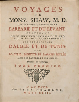 Voyages dans plusieurs provinces de la Barbarie et du Levant : contenant des observations géographiques, physiques, physiologiques et mêlées sur les ...