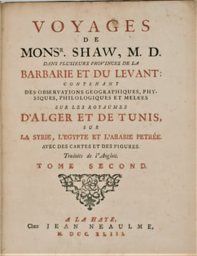 Voyages dans plusieurs provinces de la Barbarie et du Levant : contenant des observations géographiques, physiques, physiologiques et mêlées sur les ...
