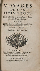 Voyages ; faits à Surate, & en d'autres lieux de l'Asie & de l'Afrique. Avec l'Histoire de la Révolution du Royaume de Golconde ; & des observations sur les Vers à soye. 