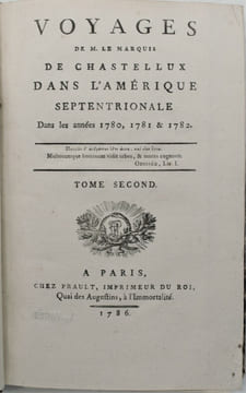 Voyages de Chastellux dans l’Amérique Septentrionale dans les années 1780-1782. . CHASTELLUX (François-Jean marquis de) .