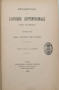 Description de l'Afrique septentrionale ,