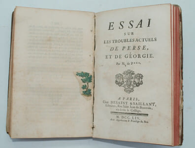 LETTRES ET MÉMOIRES POUR SERVIR A L'HISTOIRE NATURELLE CIVILE ET POLITIQUE DU CAP BRETON , suivi de Essai sur les troubles actuels de Perse et de Géorgie de Charles Claude Peyssonel.