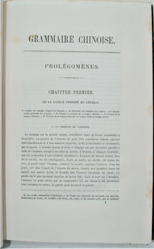 Grammaire de la langue chinoise orale et écrite. Tome 1: Langue orale. . PERNY (Paul-Hubert)