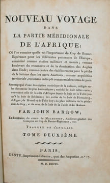 Nouveau voyage dans la partie méridionale de l'Afrique..... BARROW, John. 