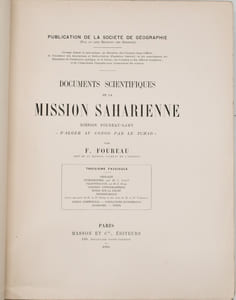 D'Alger au Congo par le Tchad : Documents scientifiques de la Mission saharienne, mission Foureau-Lamy / par F. Foureau ; (préf. de M. Grandidier)