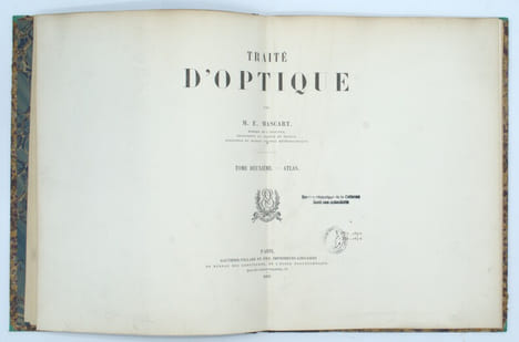 Traité d'optique , Atlas seul. MASCART , (Éleuthère Élie Nicolas)