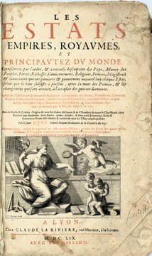 Les Estats, Empires, Royaumes, et principautez du monde, representez par l'ordre, & veritable description des Pays, Moeurs des Peuples, Forces, ...