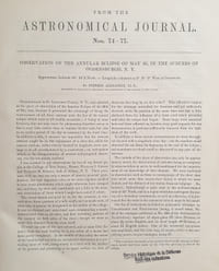 FROM THE ASTRONOMICAL JOURNAL N°s 74-77