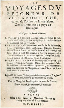 Les voyages du seigneur de Villamont, chevalier de l'Ordre de Hierusalem , divisez en trois livres .... VILLAMONT , Jacques de
