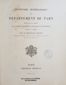 REPERTOIRE ARCHEOLOGIQUE DU DEPARTEMENT DU TARN