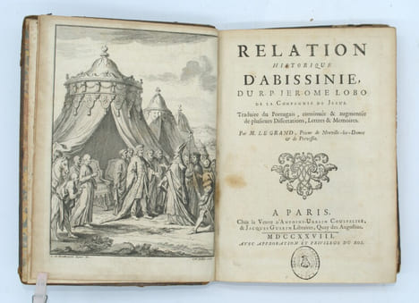 Relation historique d'Abissinie. . LOBO ,(Père Geronimo) ,LEGRAND (Abbé Joachim , Trad.)