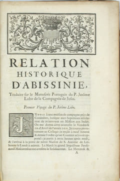 Relation historique d'Abissinie. . LOBO ,(Père Geronimo) ,LEGRAND (Abbé Joachim , Trad.)