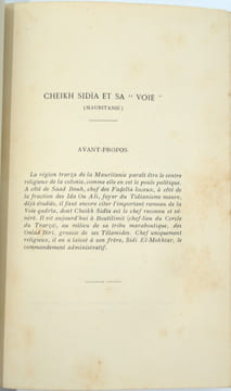 l’Islam en Mauritanie et Sénégal , Revue du Monde Musulman , Volume XXXI. MARTY , (Paul)