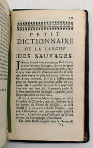 Voyages du Baron De La Hontan dans L'Amerique septentrionale, qui contiennent une relation des differans peuples qui y habitent; la nature de leur gouvernement; leur commerce, leurs coutumes, leur religion, & leur maniere de faite la guerre: L'Interet des Francois & des Anglois dans le commerce qu'ils sont avec ces nations; l'avantage que l'Angleterre peut retirer de ce Pais, etant en guerre avec la France.. . Seconde edition.. . [Vol. II. Memoires de l'Amerique septentrionale ou la suite des voyages.. . avec un petit dictionaire de la langue du Pais.....] 