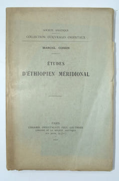 Étude d'Éthiopien méridional. COHEN (Marcel)