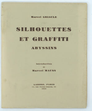 Silhouettes et Graffiti abyssins. Introduction de Marcel Mauss.. GRIAULE Marcel.