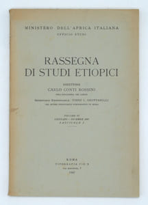 Rassegna di studi etiopici : Volume VI : Gennaio- Dicembre 1947
